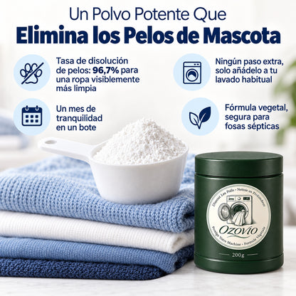 Un polvo potente que elimina los pelos