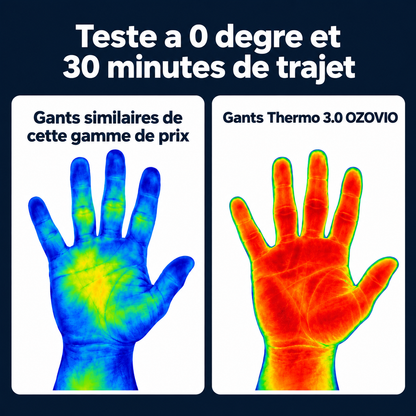 Teste a 0 degre et 30 minutes de trajet - comparatif en image thermique
